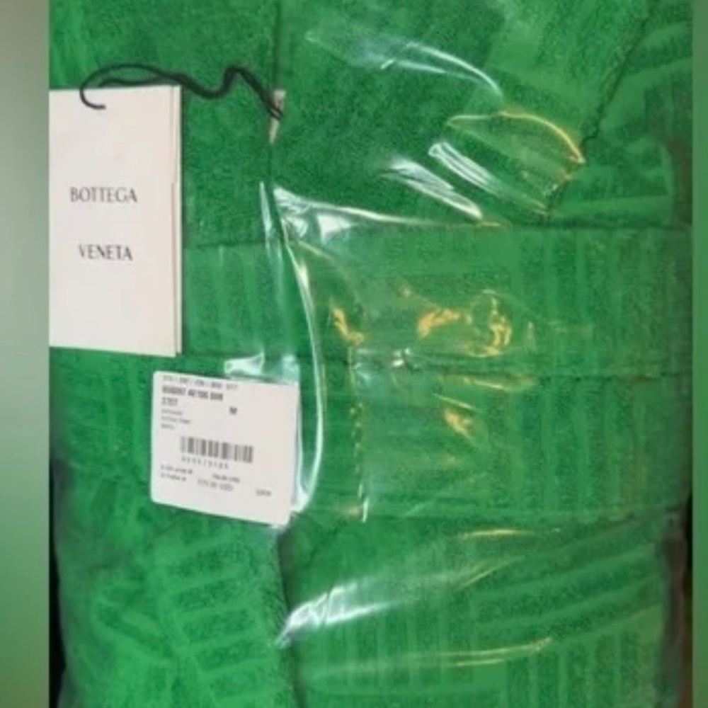 Bottega Veneta - Green Cotton Bathrobe - Picture 4 of 4